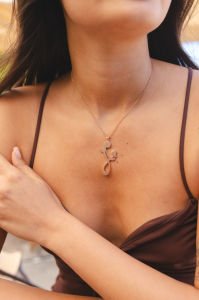 Anne & Kız Kolyesi Rose