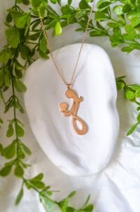 Anne & Kız Kolyesi Rose