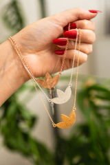 Kısa Lotus Kolye Silver