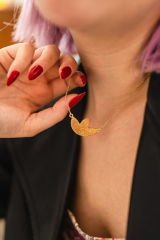 Kısa Lotus Kolye Gold