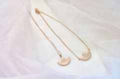 Uzun Lotus Kolye Gold