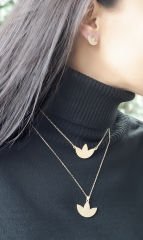 Uzun Lotus Kolye Gold