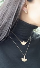 Uzun Lotus Kolye Gold