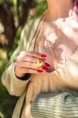 Uzun Lotus Kolye Gold