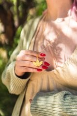 Uzun Lotus Kolye Gold