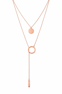 D-Circle İkili Kolye Rose