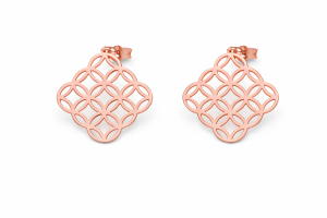 Circle Star Küpe Rose