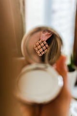 Circle Star Küpe Rose