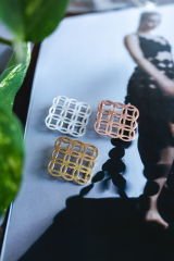 Circle Star Küpe Rose