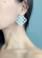 Circle Star Küpe Silver