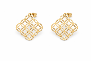 Circle Star Küpe Gold