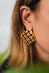 Circle Star Küpe Gold