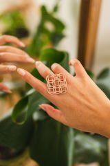 Circle Star Yüzük Rose