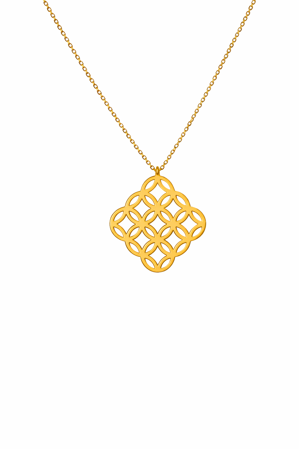 Circle Star Kolye Gold