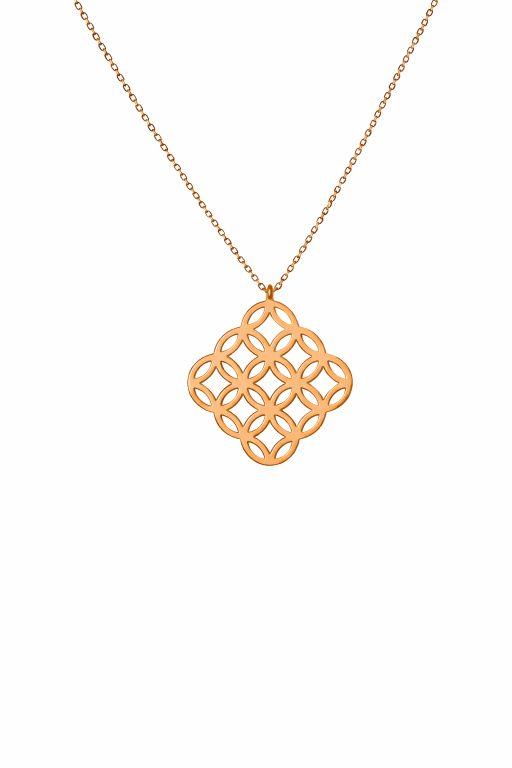 Circle Star Kolye Rose