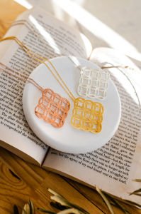 Circle Star Kolye Rose