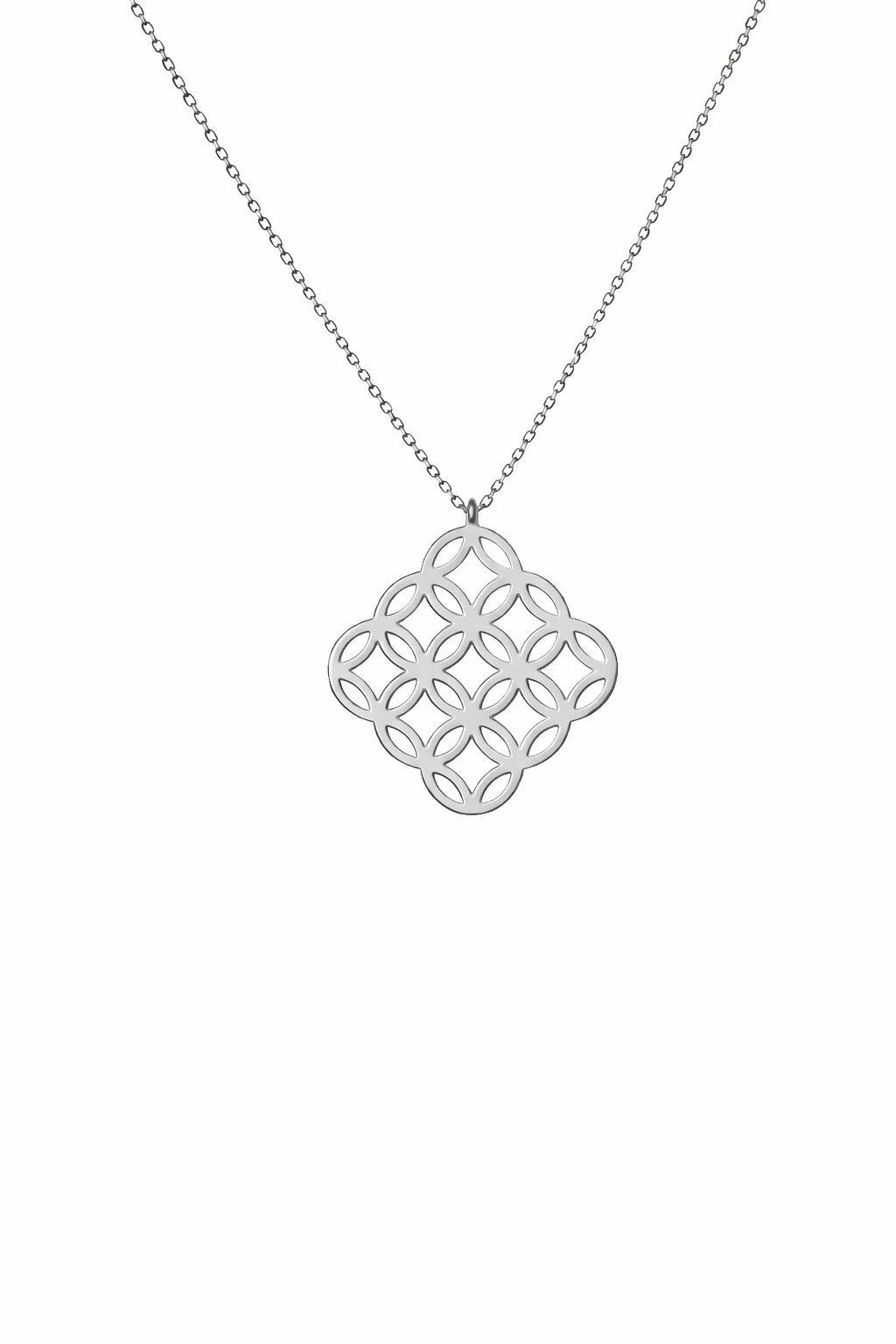 Circle Star Kolye Silver