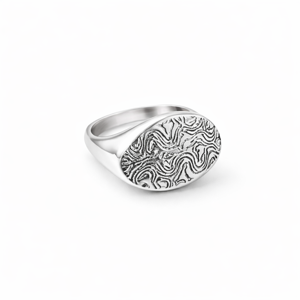 Print Yüzük Silver