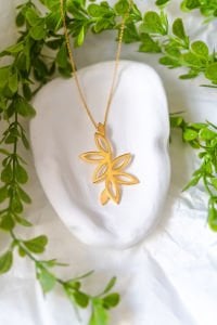 Büyük Lotus Kolye Gold