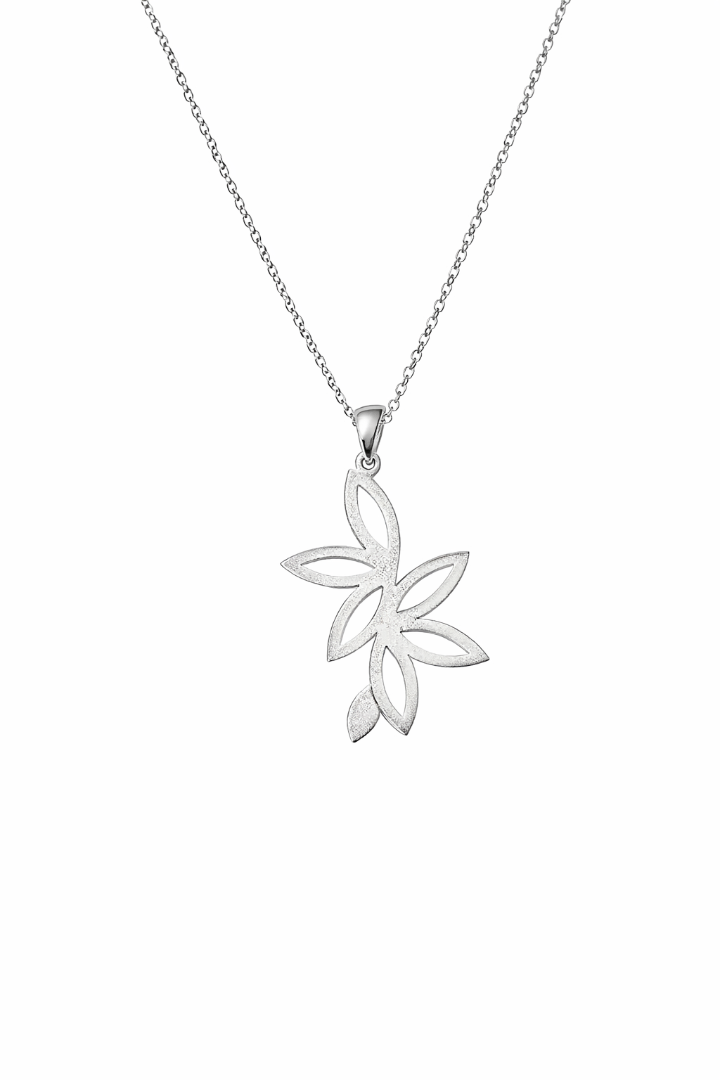 Büyük Lotus Kolye Silver