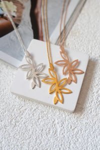 Büyük Lotus Kolye Silver